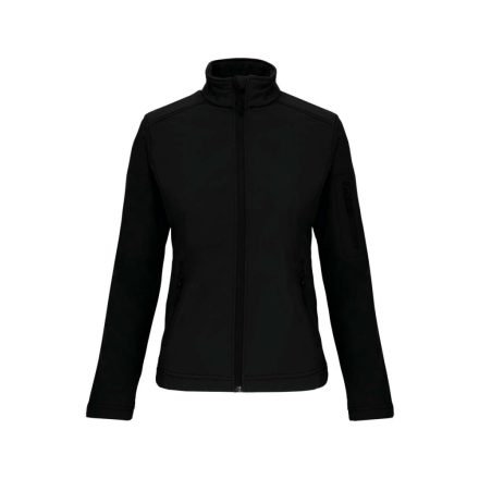 Női 3 rétegű softshell dzseki, Kariban KA400, Black-XL