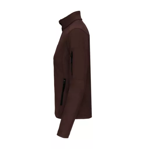 Női 3 rétegű softshell dzseki, Kariban KA400, Chocolate-XL