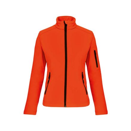 Női 3 rétegű softshell dzseki, Kariban KA400, Fluorescent Orange-2XL