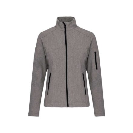 Női 3 rétegű softshell dzseki, Kariban KA400, Marl Grey-XL