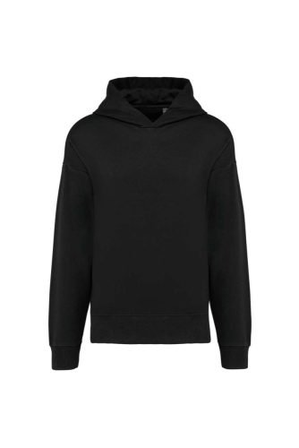 Uniszex  laza szabású kapucnis pulóver, Kariban KA4018, Black-XS