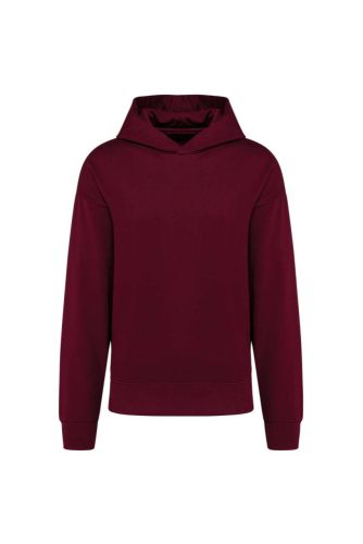 Uniszex  laza szabású kapucnis pulóver, Kariban KA4018, Wine-XS