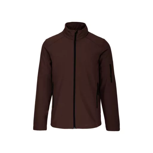Férfi 3 rétegű softshell dzseki, Kariban KA401, Chocolate-L