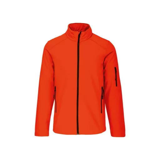Férfi 3 rétegű softshell dzseki, Kariban KA401, Fluorescent Orange-4XL