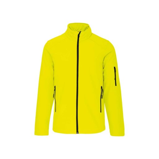 Férfi 3 rétegű softshell dzseki, Kariban KA401, Fluorescent Yellow-3XL