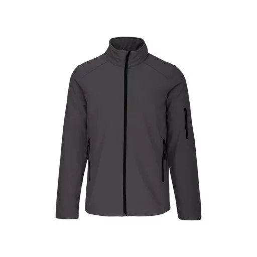 Férfi 3 rétegű softshell dzseki, Kariban KA401, Titanium-S