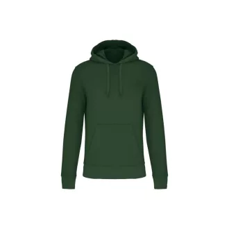   Férfi organikus kapucnis pulóver, Kariban KA4027, Forest Green-S