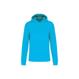   Férfi organikus kapucnis pulóver, Kariban KA4027, Sea Turquoise-2XL