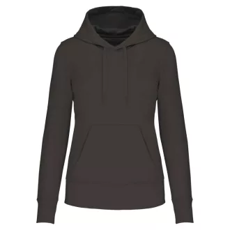   Női organikus kapucnis pulóver, Kariban KA4028, Dark Grey-2XL