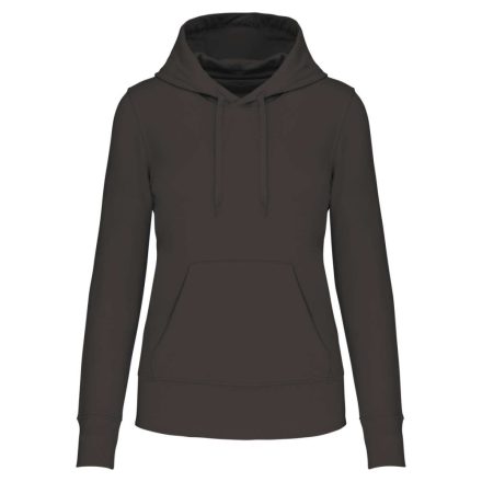 Női organikus kapucnis pulóver, Kariban KA4028, Dark Grey-L