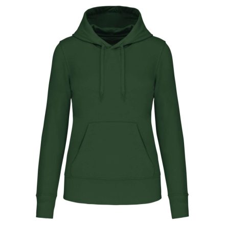 Női organikus kapucnis pulóver, Kariban KA4028, Forest Green-XL