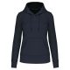 Női organikus kapucnis pulóver, Kariban KA4028, Navy-XS