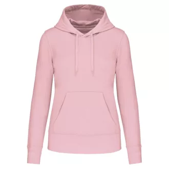  Női organikus kapucnis pulóver, Kariban KA4028, Pale Pink-XS