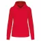 Női organikus kapucnis pulóver, Kariban KA4028, Red-2XL