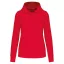 Női organikus kapucnis pulóver, Kariban KA4028, Red-XS