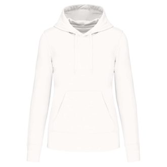 Női organikus kapucnis pulóver, Kariban KA4028, White-XS