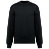 Uniszex  laza szabású organikus környakas pulóver, Kariban KA4032, Black-XS