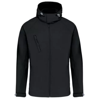 Férfi kapucnis softshell dzseki, Kariban KA413, Black-S