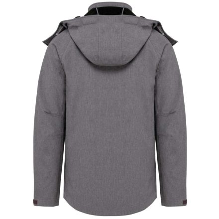 Férfi kapucnis softshell dzseki, Kariban KA413, Marl Grey-XL