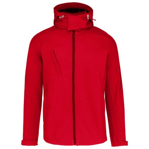 Férfi kapucnis softshell dzseki, Kariban KA413, Red-3XL