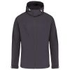 Férfi kapucnis softshell dzseki, Kariban KA413, Titanium-S
