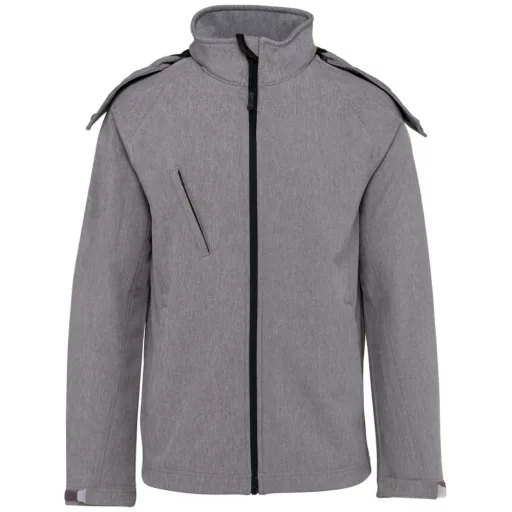 Női kapucnis softshell dzseki, Kariban KA414, Marl Grey-L