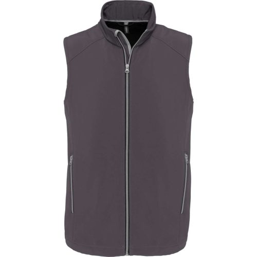 Uniszex  két rétegű softshell mellény, Kariban KA423, Titanium-S
