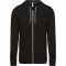 Uniszex  könnyű vékony kapucnis cipzáras pulóver (póló), Kariban KA438, Black-3XL