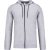 Uniszex  könnyű vékony kapucnis cipzáras pulóver (póló), Kariban KA438, Oxford Grey-M