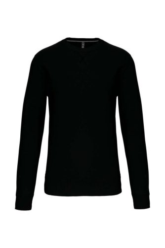 Uniszex  vastag kereknyakú pulóver, Kariban KA442, Black-XS
