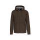 Uniszex  cipzáras kapucnis vastag pulóver, Kariban KA444, Dark Khaki-XS