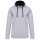 Férfi pulóver kontrasztos bélésű kapucnival, Kariban KA446, Oxford Grey/Navy-XS