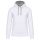 Férfi pulóver kontrasztos bélésű kapucnival, Kariban KA446, White/Fine Grey-XS