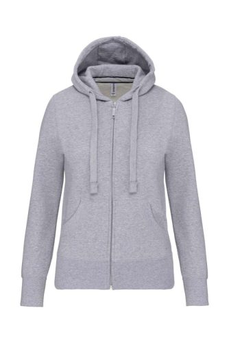 Női cipzáros kapucnis pulóver, Kariban KA464, Oxford Grey-L