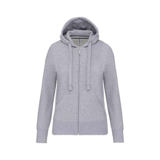   Női cipzáros kapucnis pulóver, Kariban KA464, Oxford Grey-XS