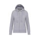 Női cipzáros kapucnis pulóver, Kariban KA464, Oxford Grey-XS
