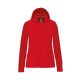 Női cipzáros kapucnis pulóver, Kariban KA464, Red-2XL