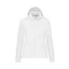 Női cipzáros kapucnis pulóver, Kariban KA464, White-XS