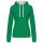 Női pulóver kontrasztos bélésű kapucnival, Kariban KA465, Light Kelly Green/White-2XL