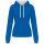 Női pulóver kontrasztos bélésű kapucnival, Kariban KA465, Light Royal Blue/White-L