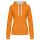 Női pulóver kontrasztos bélésű kapucnival, Kariban KA465, Orange/White-XS