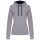 Női pulóver kontrasztos bélésű kapucnival, Kariban KA465, Oxford Grey/Navy-XL