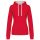 Női pulóver kontrasztos bélésű kapucnival, Kariban KA465, Red/White-S