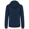 Férfi cipzáras pulóver kontrasztos bélésű kapucnival, Kariban KA466, Navy/Fine Grey-S