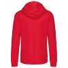 Férfi cipzáras pulóver kontrasztos bélésű kapucnival, Kariban KA466, Red/White-2XL