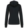 Női cipzáras pulóver kontrasztos bélésű kapucnival, Kariban KA467, Black/Red-XS