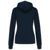 Női cipzáras pulóver kontrasztos bélésű kapucnival, Kariban KA467, Navy/Fine Grey-S