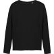 Női laza szabású környakas pulóver, Kariban KA471, Black-S/M
