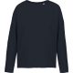 Női laza szabású környakas pulóver, Kariban KA471, Navy-L/XL