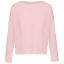 Női laza szabású környakas pulóver, Kariban KA471, Pale Pink-S/M